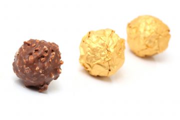 Rocas de chocolate estilo Ferrero Rocher